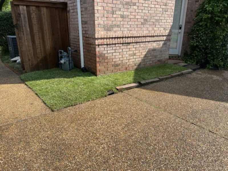 Sod Installation Project near Benbrook